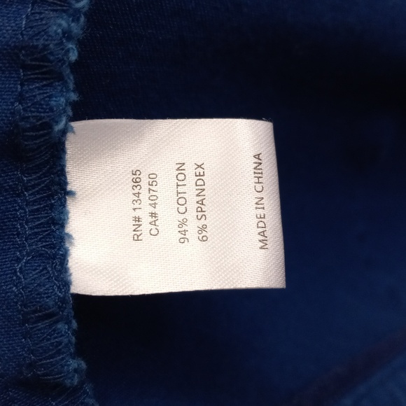 Sigrid Olsen Signature Capri Pants Women's 14 Blue Stretch Cotton Blend Twill - Picture 5 of 10